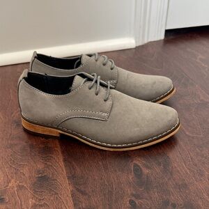 NEW Paisley London Boy’s Dress Shoes Grey Leather Church Wedding Party, size 12